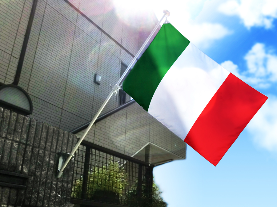 楽天市場 イタリア 国旗 Dxセット 70 105cm国旗 アルミ合金ポール 壁面設置部品のセット 日本製 世界の国旗シリーズ トスパ世界の国旗 販売ショップ