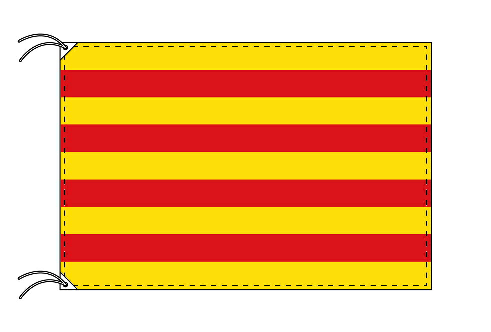 TOSPA スペイン 自治州旗 カタルーニャ州（120×180cm 高級テトロン 日本製）