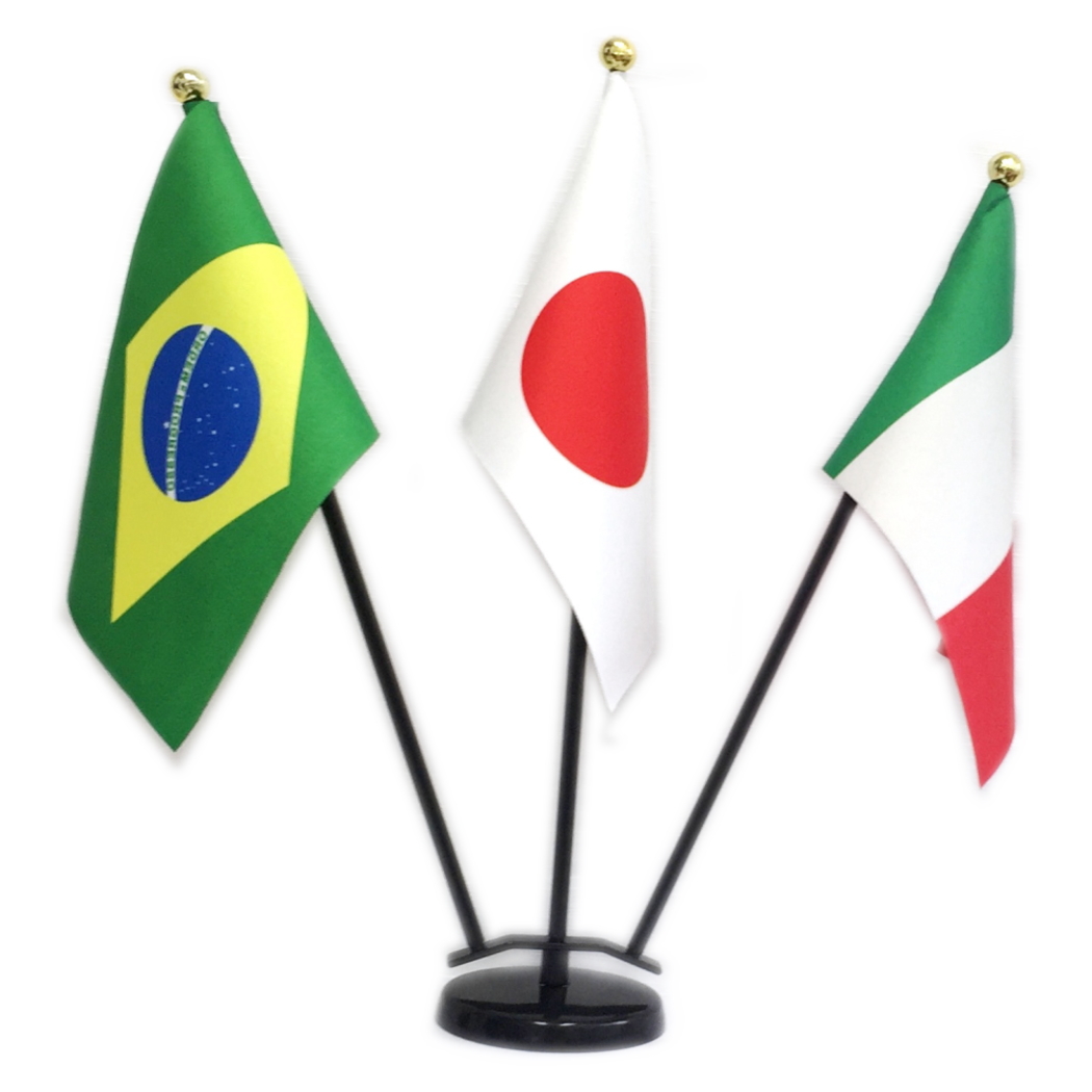 楽天市場 世界の国旗ミニフラッグ 3本立てセット 国旗 サイズ10 5 15 7cm Tospaミニフラッグ専用プラスチック製3本立てスタンドのセット 日本製 トスパ世界の国旗販売ショップ