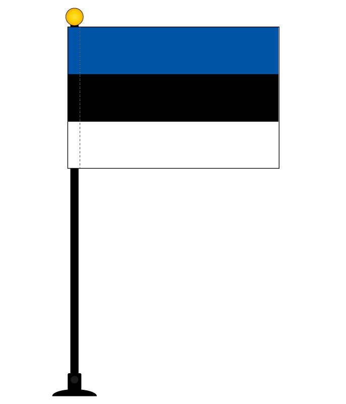 楽天市場 エストニア 国旗 ミニフラッグ 旗サイズ10 5 15 7cm テトロンスエード製 ポール27cm 吸盤のセット 日本製 世界の国旗 シリーズ トスパ世界の国旗販売ショップ