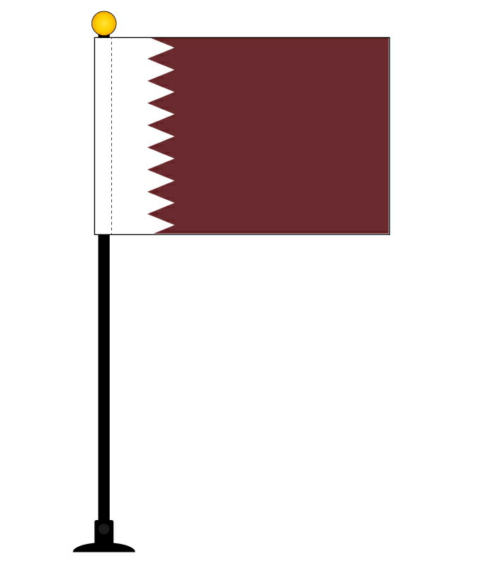 楽天市場 カタール 国旗 ミニフラッグ 旗サイズ10 5 15 7cm テトロンスエード製 ポール27cm 吸盤のセット 日本製 世界の国旗 シリーズ トスパ世界の国旗販売ショップ