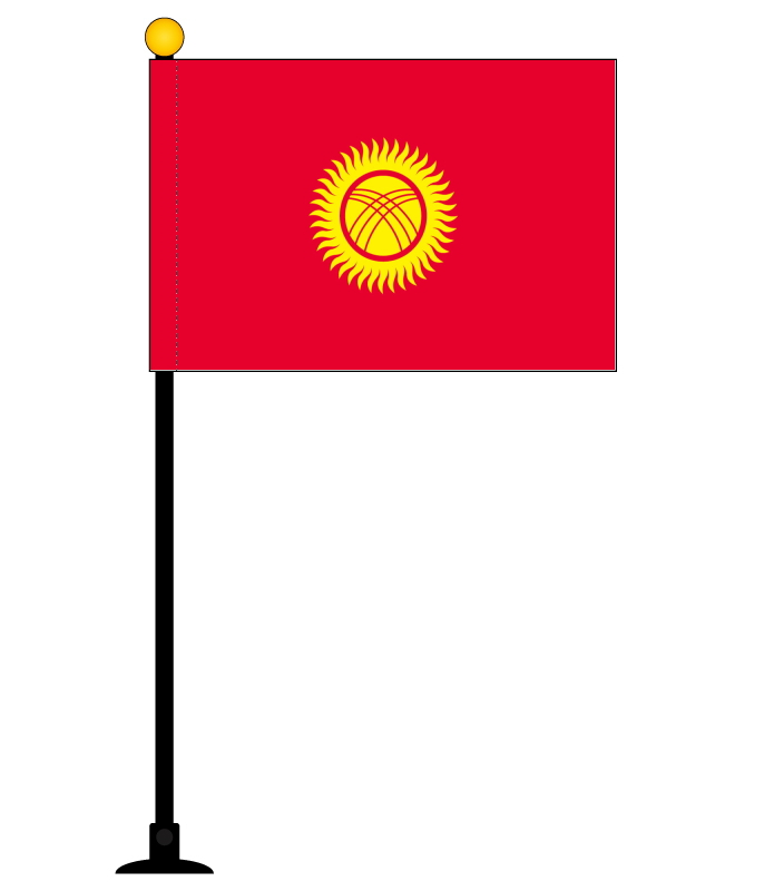 楽天市場 キルギス 国旗 ミニフラッグ 旗サイズ10 5 15 7cm テトロンスエード製 ポール27cm 吸盤のセット 日本製 世界の国旗 シリーズ トスパ世界の国旗販売ショップ