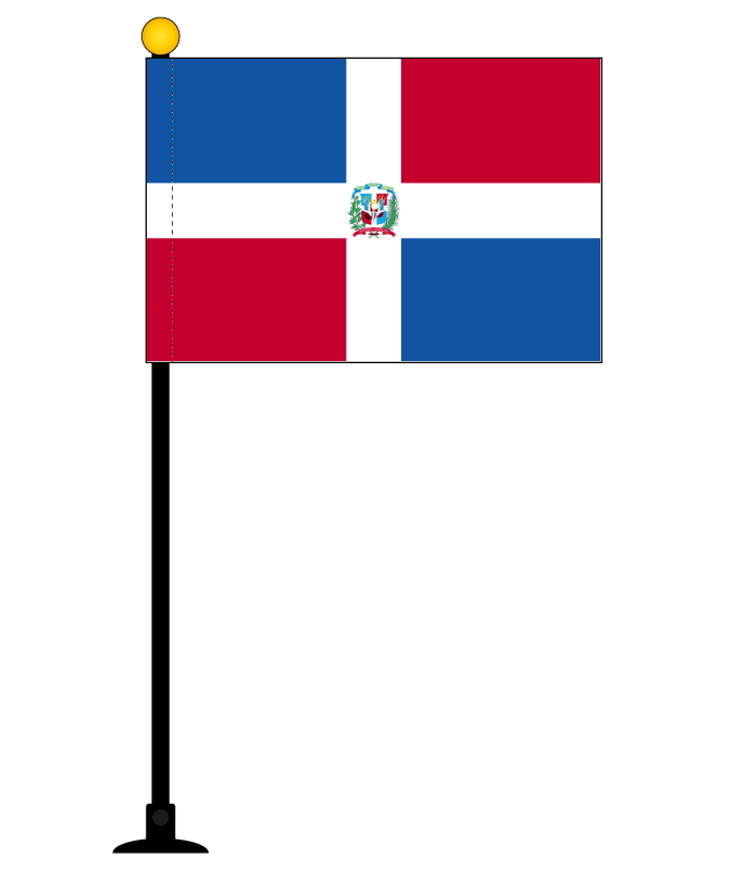 楽天市場 ドミニカ共和国 国旗 ミニフラッグ 旗サイズ10 5 15 7cm テトロンスエード製 ポール27cm 吸盤のセット 日本製 世界の国旗 シリーズ トスパ世界の国旗販売ショップ