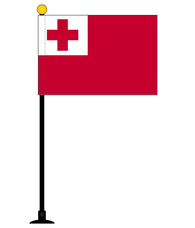 【楽天市場】TOSPA トンガ 国旗 ミニフラッグ 旗サイズ10.5×15.7cm テトロンスエード製 ポール27cm 吸盤のセット 日本製