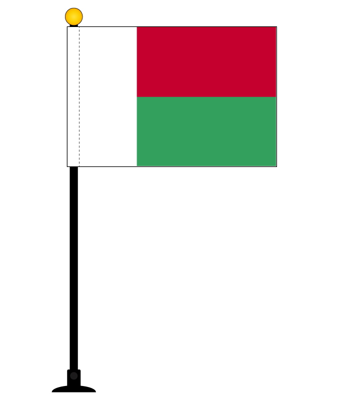 楽天市場 マダガスカル 国旗 ミニフラッグ 旗サイズ10 5 15 7cm テトロンスエード製 ポール27cm 吸盤のセット 日本製 世界の国旗 シリーズ トスパ世界の国旗販売ショップ