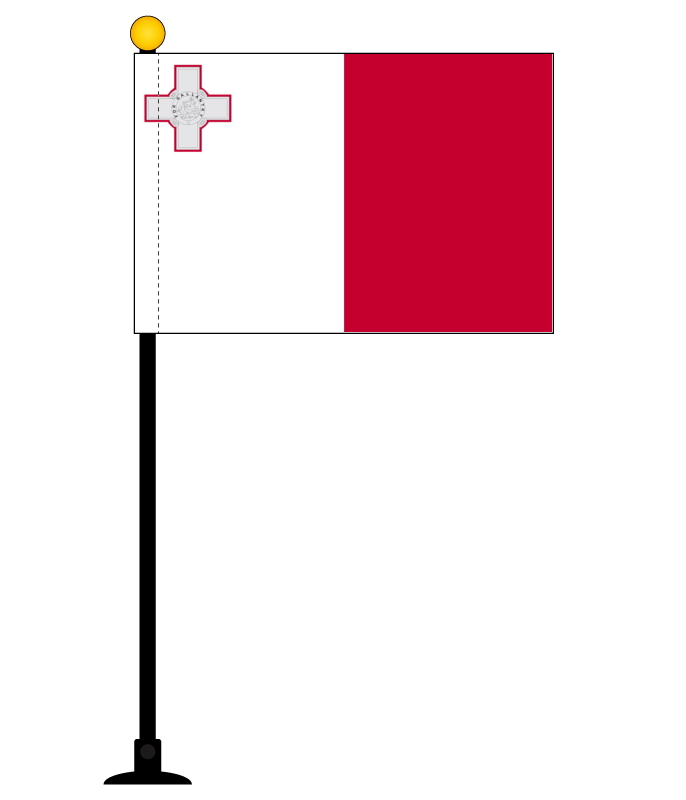 楽天市場 マルタ 国旗 ミニフラッグ 旗サイズ10 5 15 7cm テトロンスエード製 ポール27cm 吸盤のセット 日本製 世界の国旗 シリーズ トスパ世界の国旗販売ショップ