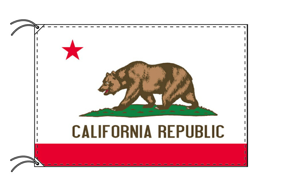TOSPA カリフォルニア州旗[アメリカ合衆国の州旗 70×105ｃｍ 高級テトロン製]