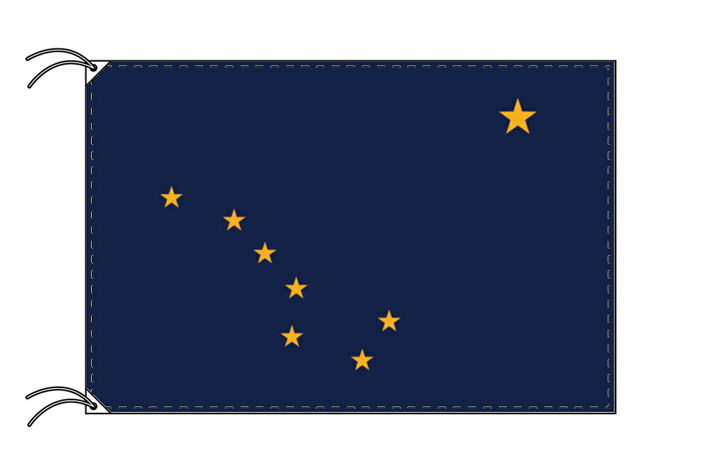 TOSPA アラスカ州旗[アメリカ合衆国の州旗 120×180ｃｍ 高級テトロン製]