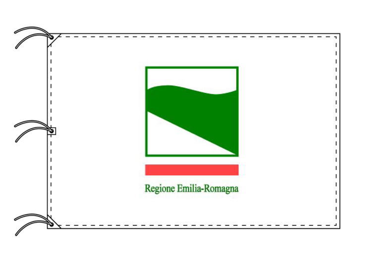 TOSPA イタリア 州旗 エミリア＝ロマーニャ州（140×210cm 高級テトロン製 日本製）