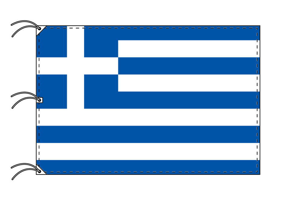 TOSPA ギリシャ 国旗 140×210cm テトロン製 日本製 世界の国旗シリーズ