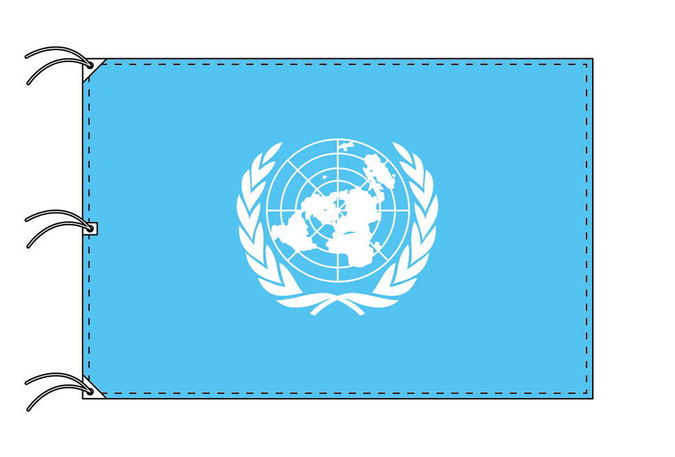 UN ユーエヌ 国際連合 旗 140×210cm テトロン製 日本製 世界の国旗シリーズ|トスパ世界の国旗販売ショップ