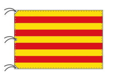 TOSPA スペイン 自治州旗 カタルーニャ州（140×210cm 高級テトロン 日本製）