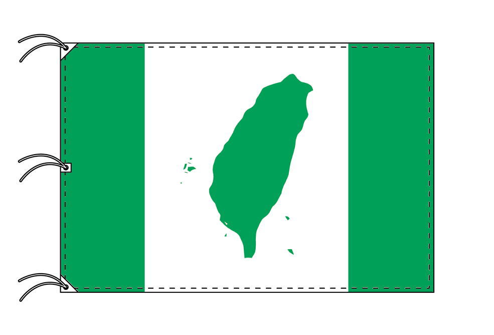 Wtc 国旗 緑の台湾島 日本製 テトロン製 台湾旗 旗 屋外の国旗掲揚や式典などイベントに定番の大型国旗です 台湾旗 テトロン製 180 270cm 世界の国旗シリーズ トスパ世界の国旗販売ショップ