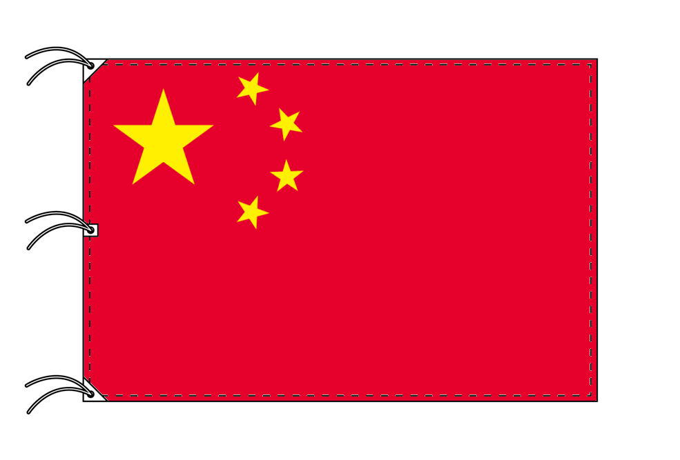 TOSPA 中華人民共和国 中国 国旗 140×210cm テトロン製 日本製 世界の国旗シリーズ