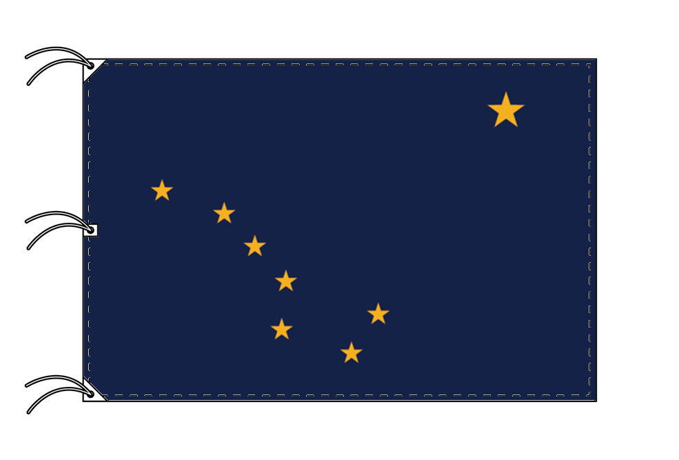 TOSPA アラスカ州旗[アメリカ合衆国の州旗 140&times;210ｃｍ 高級テトロン製]｜トスパ世界の国旗販売ショップ
