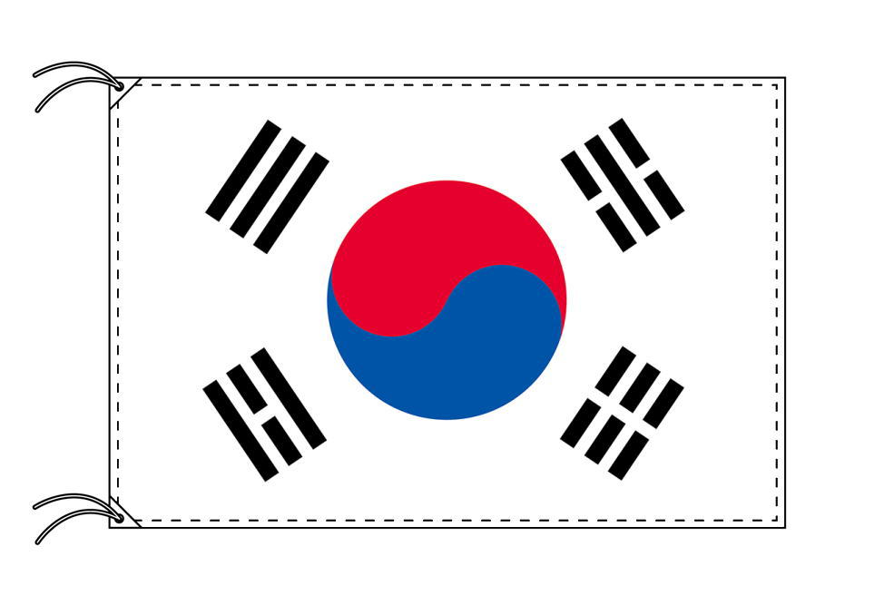 TOSPA 大韓民国 韓国 国旗 120×180cm テトロン製 日本製 世界の国旗シリーズ