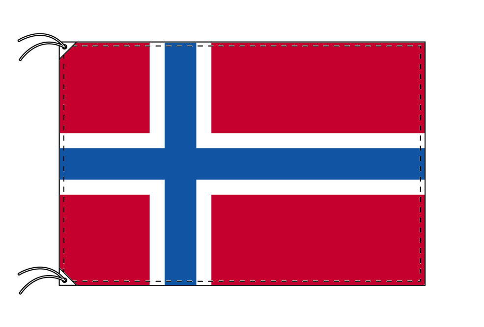 TOSPA ノルウェー 国旗 90×135cm テトロン製 日本製 世界の国旗シリーズ