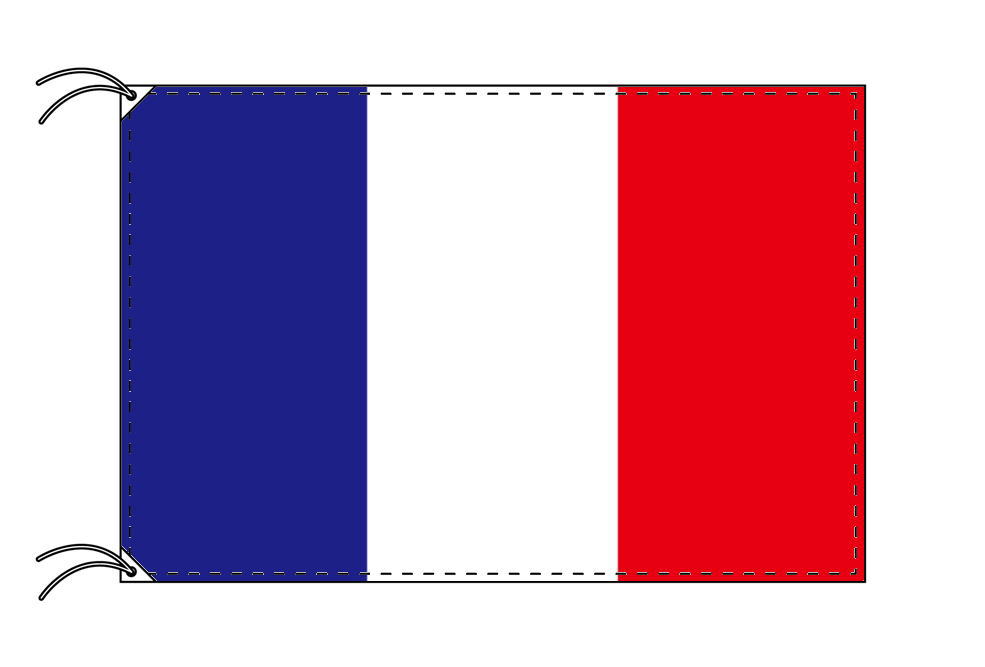 TOSPA フランス 国旗 120×180cm テトロン製 日本製 世界の国旗シリーズ