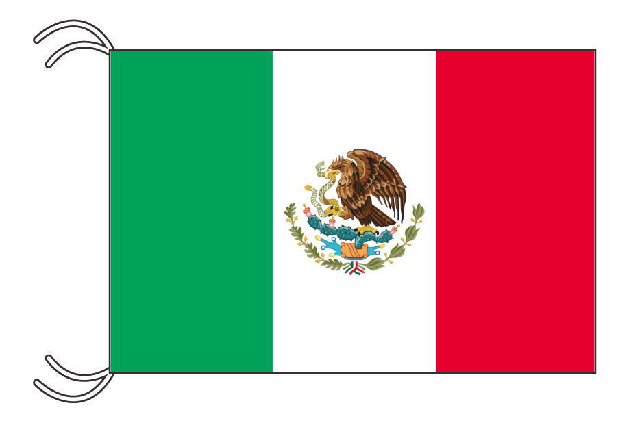 楽天市場 メキシコ 国旗 Mlサイズ 45 67 5cm テトロン製 日本製 世界の国旗シリーズ トスパ世界の国旗販売ショップ