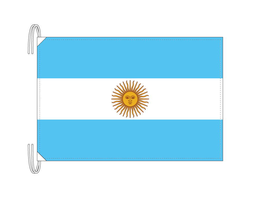 楽天市場 アルゼンチン 国旗 Lサイズ 50 75cm テトロン製 日本製 世界の国旗シリーズ トスパ世界の国旗販売ショップ