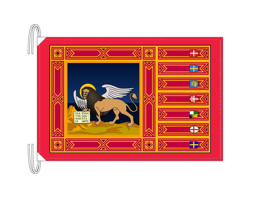 TOSPA イタリア 州旗 ヴェネト州（50&times;75cm 高級テトロン製 日本製）｜トスパ世界の国旗販売ショップ 8,760円