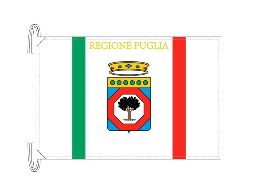 TOSPA イタリア 州旗 プッリャ州（50×75cm 高級テトロン製 日本製） 7,242円