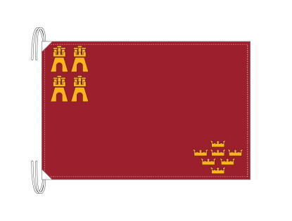 TOSPA スペイン 自治州旗 ムルシア州（50×75cm 高級テトロン 日本製）