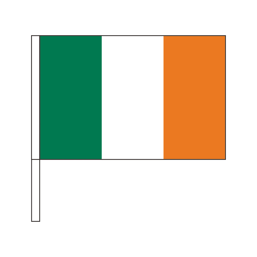 楽天市場 アイルランド 国旗 応援手旗sf 旗サイズ 30cm ポリエステル製 ポール31cmのセット トスパ世界の国旗販売ショップ