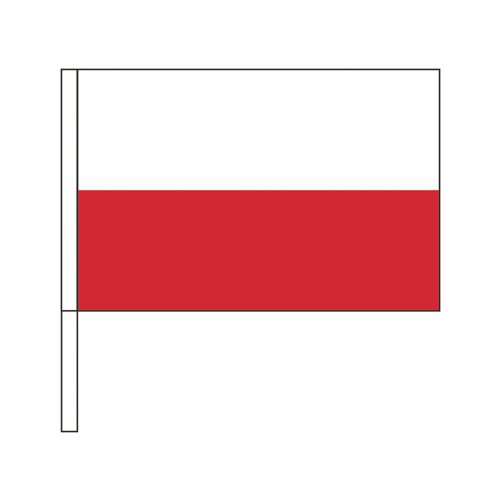 楽天市場 ポーランド 国旗 応援手旗sf 旗サイズ 30cm ポリエステル製 ポール31cmのセット トスパ世界の国旗販売ショップ