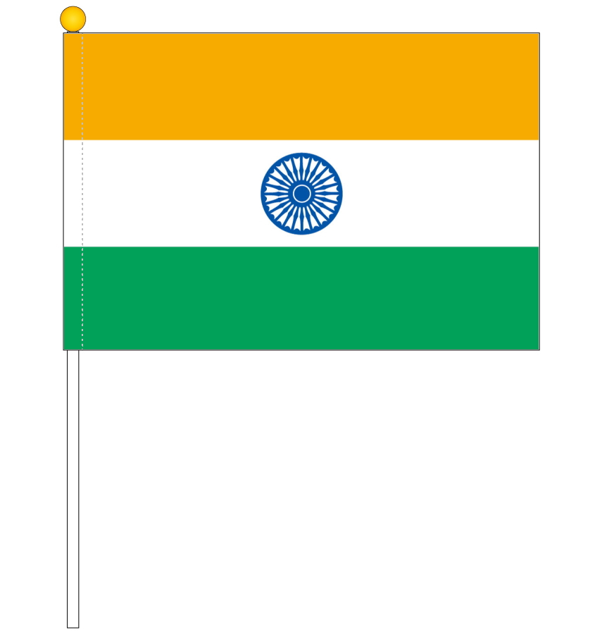 楽天市場 インド国旗 ポータブルフラッグ 吸盤付きセット 旗サイズ25 37 5cm テトロン製 日本製 世界の国旗シリーズ トスパ世界の国旗 販売ショップ
