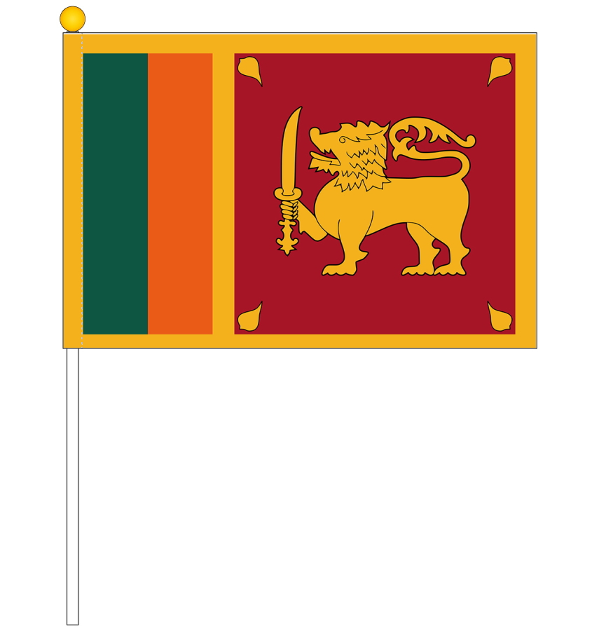 楽天市場 スリランカ国旗 ポータブルフラッグ 旗サイズ25 37 5cm テトロン製 日本製 世界の国旗シリーズ トスパ世界の国旗販売ショップ