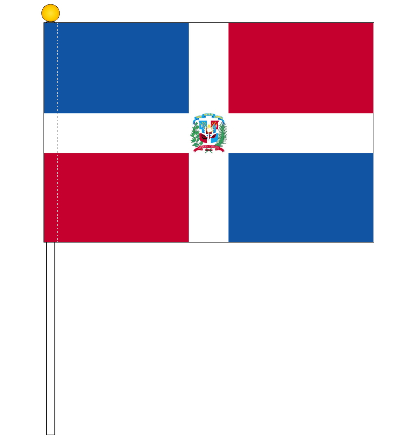 楽天市場 ドミニカ共和国国旗 ポータブルフラッグ 旗サイズ25 37 5cm テトロン製 日本製 世界の国旗シリーズ トスパ世界の国旗販売ショップ