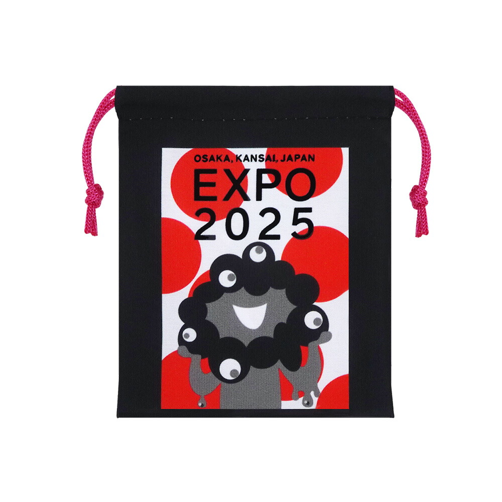 楽天市場】ナップザック ロゴマーク ミャクミャク 黒 2025大阪・関西