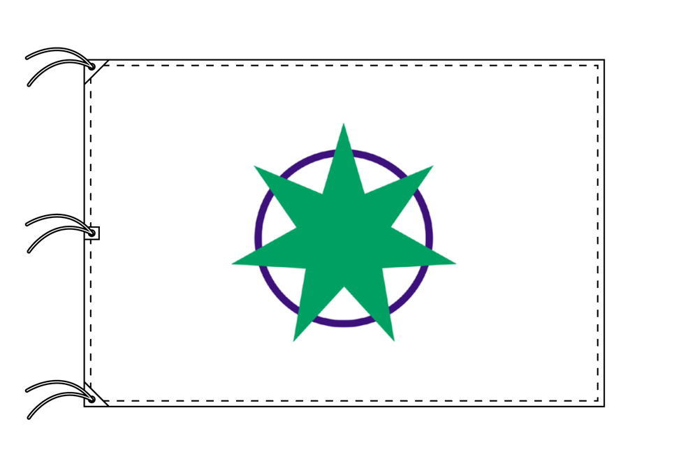 TOSPA 青森市旗 青森県県庁所在地の市の旗 140×210cm テトロン製 日本製 日本の県庁所在地旗シリーズ|トスパ世界の国旗販売ショップ