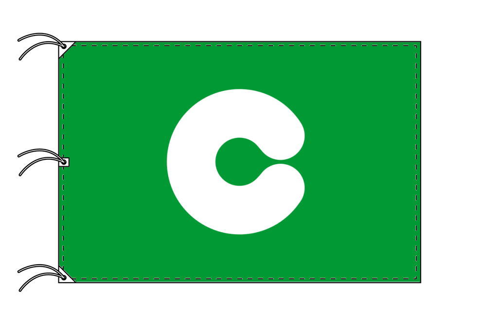 TOSPA 熊本市旗 熊本県県庁所在地の市の旗 140×210cm テトロン製 日本製 日本の県庁所在地旗シリーズ