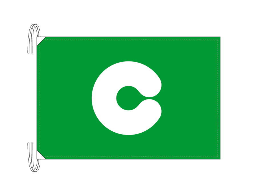 TOSPA 熊本市旗 熊本県県庁所在地の市の旗 Lサイズ 50×75cm テトロン製 日本製 日本の県庁所在地旗シリーズ|トスパ世界の国旗販売ショップ