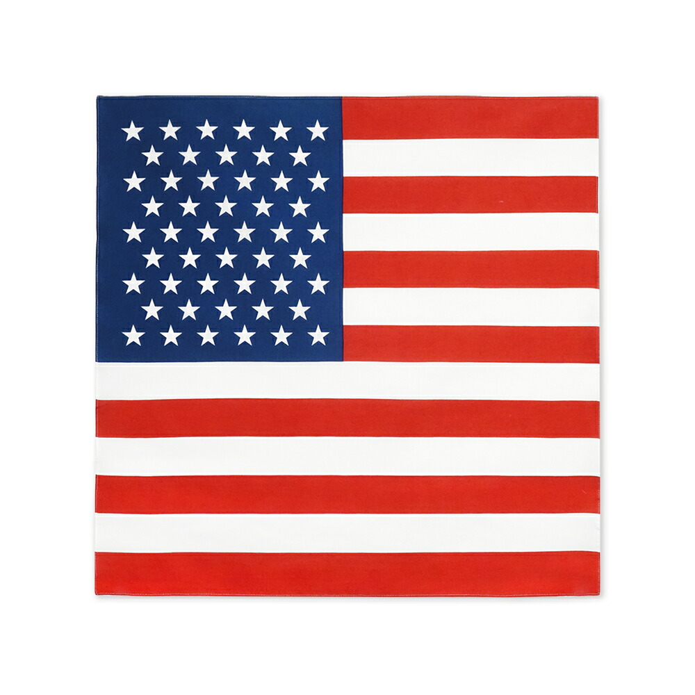 楽天市場】アメリカ国旗 バンダナ 縦55cm×横55cm □ 米国 星条旗