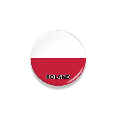 楽天市場 缶バッジ ポーランド 国旗柄 直径約3cm 世界の国旗缶バッジ シリーズ トスパ世界の国旗販売ショップ