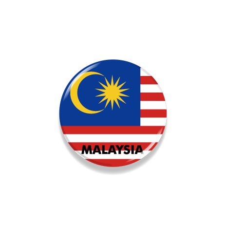 楽天市場 缶バッジ マレーシア 国旗柄 直径約3cm 世界の国旗缶バッジ シリーズ トスパ世界の国旗販売ショップ