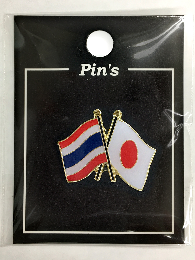 楽天市場 ピンバッジ2ヶ国友好 日本国旗 タイ国旗 約 mm トスパ世界の国旗販売ショップ