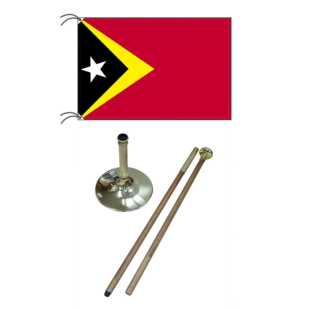 Tospa 高級直立型スタンド 国旗セット テトロン製 90 135ｃｍ 東ティモール国旗