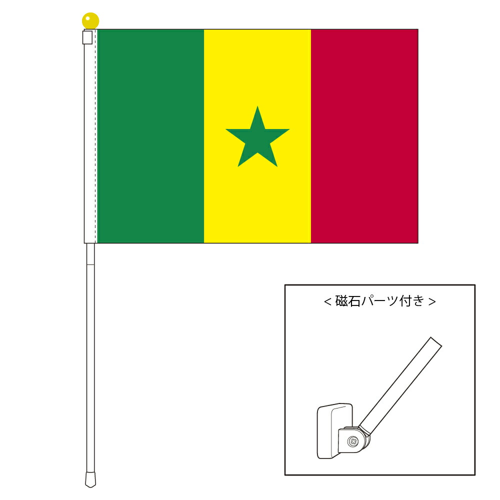 楽天市場】TOSPA イエメン 国旗 ポータブルフラッグ マグネット設置