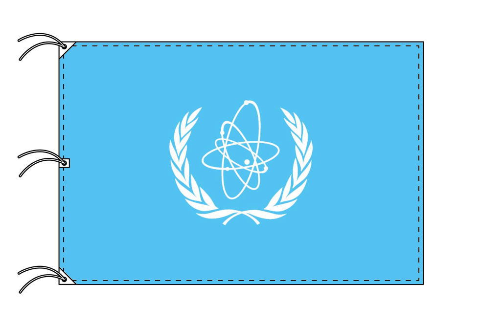 IAEA 国際原子力機関 旗 140×210cm テトロン製 日本製 世界の旧国旗・世界の組織旗シリーズ|トスパ世界の国旗販売ショップ