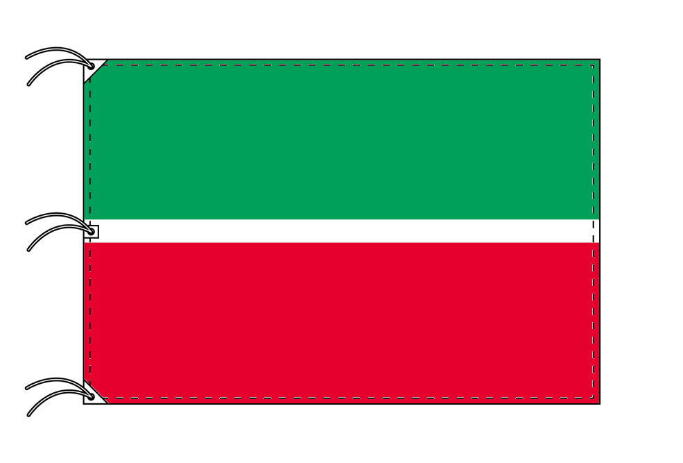 TOSPA タタールスタン共和国 国旗 ロシア連邦構成国 140×210cm テトロン製 日本製 世界の旧国旗 世界の組織旗シリーズ