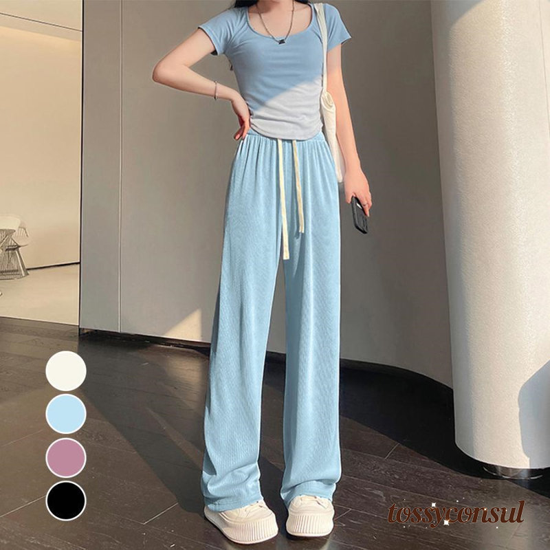 セミワイドパンツ ハイウエスト 韓国 女 レディース ボトムス ファッション ホワイトデーお返し 母の日 彼女 姉妹 プレゼント ギフト 新生活