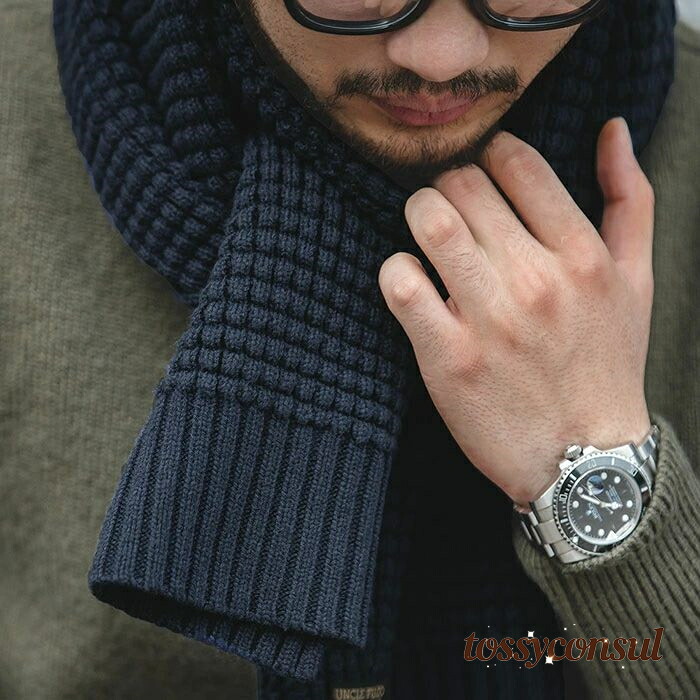 新生活応援 秋 おしゃれ カジュアル 紳士 高級 ビジネス 防風 防寒 厚手 メンズマフラー ケーブル編み 無地 ウール ストール ニット メンズ｜トッシーコンサル