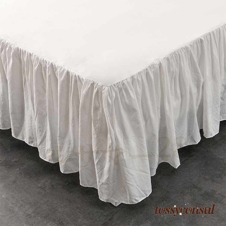 新生活応援 ベッドスカート ベッドカバー 寝具 ホワイト グリーン グレー ピンク 5サイズ 四季通用 柔らかい 北欧風 フラットシーツ 上品 かわいい 単品売り シングル セミダブル ダブル 通気性 無地 シーツカバー マットレスカバー