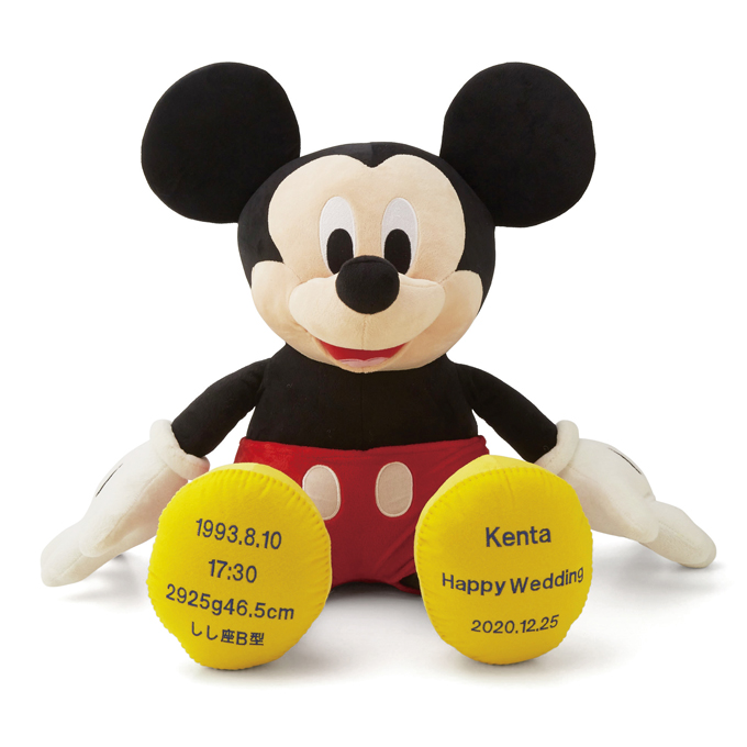 ミッキーマウス ウェイトドール 両親 ディズニー 名入れ ギフト 出産祝い 赤ちゃん ウェイトベア 贈呈品 結婚式 記念品 七五三 J Ba126 誕生日 体重ベア プレゼント 成人式 Disney お祝い 送料無料