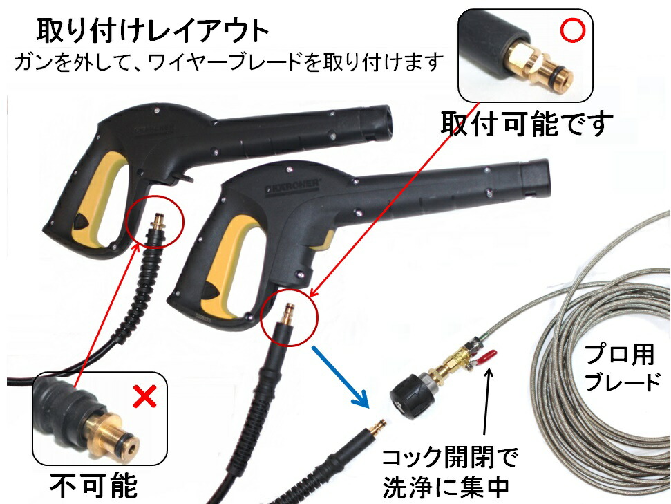 #ケルヒャー純正フォームノズル、ホース、ねじれ防止セット