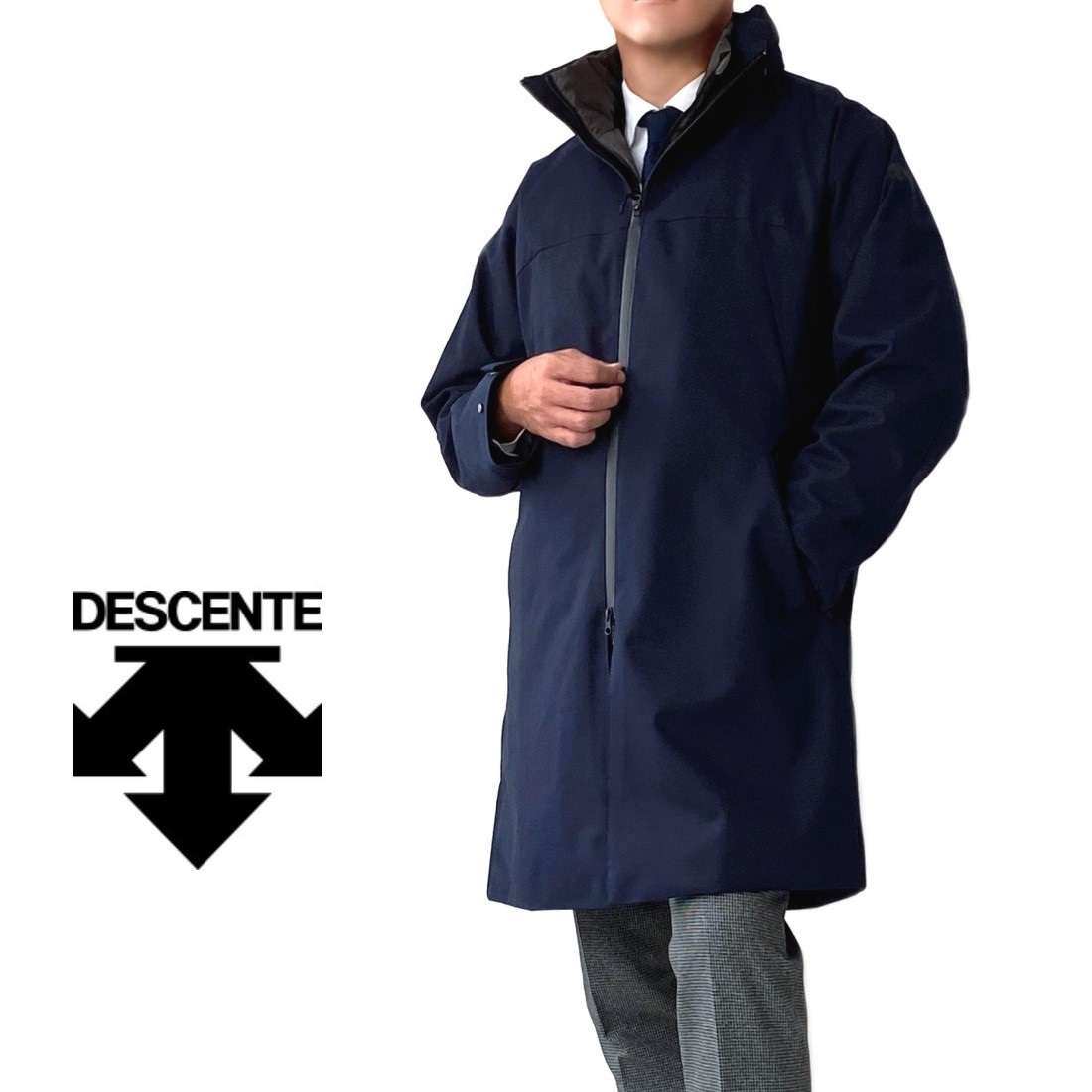 楽天市場】DESCENTE【デサント】ステンカラーコート撥水加工 ストレッチカーキグリーン : toto・noel